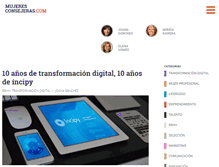 Tablet Screenshot of mujeresconsejeras.com